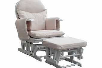 Habebe Glider Rocking Nursing Maternity Recliner Chair with footstool ***WITH BRAKE   WASHABLE COVERS***