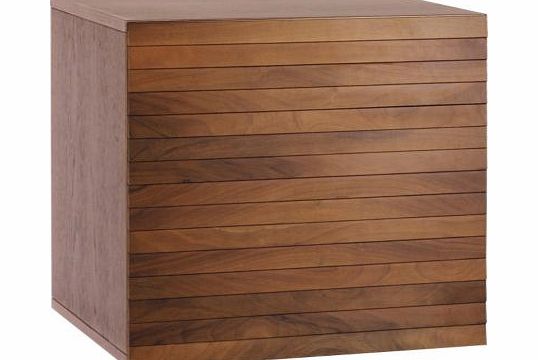 Habitat Bocksey Small Slatted Box - Walnut