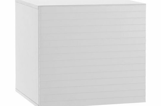 Habitat Bocksey Small Slatted Box - White