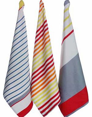 Bolstad Pack of 3 Striped Tea Towels