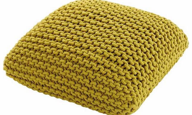 Knot Small Yellow Floor Cushion