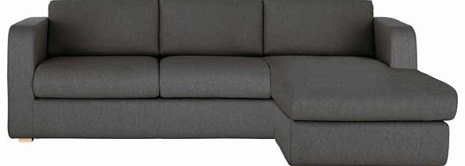 Porto Charcoal Fabric Reversible Chaise