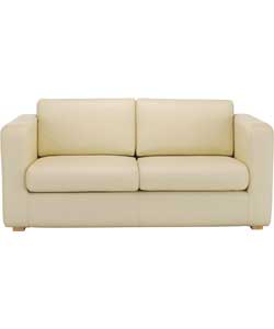 Porto Leather 2 Seater Sofa Bed - Cream