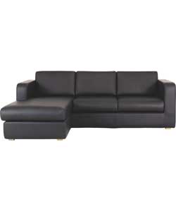 Porto Leather Reversible Chaise Sofa Bed