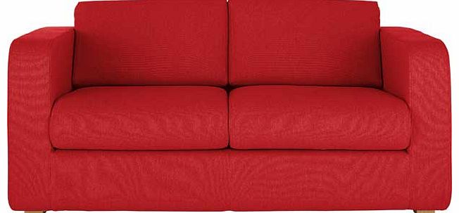 Habitat Porto Red Fabric 2 Seat Sofa