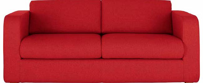 Porto Red Fabric 3 Seat Sofa Bed
