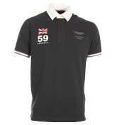 Aston Martin Navy Pique Polo Shirt