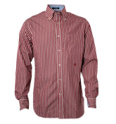 Red and White Stripe Long Sleeve Shirt