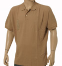 Tan No.3 Applique Cotton Polo Shirt