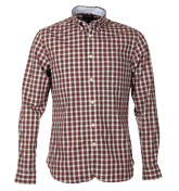 White, Red and Navy Check Shirt