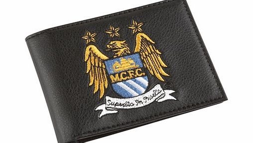 Hadson (UK) Limited Manchester City Embroidered Crest Wallet - Black