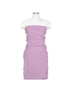 Lavender Cut-out Back Strapless Mini Cotton Dress