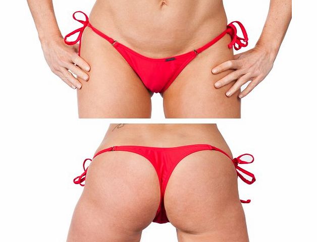 Halcyon Blue Misty Thong Bikini Bottom - Red - Large