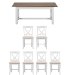 Halkham Dining Table with 6 Cross-Back Dining
