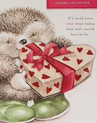 Hallmark Valentines Day Cute Glitter 3D Attachment Card - Medium