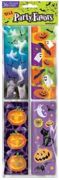 Halloween Sticker Strips Mega PK36