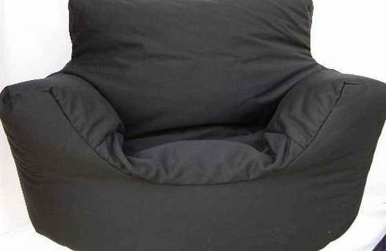 Cotton Black Bean Bag Arm Chair Seat Hallways 