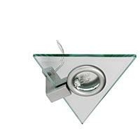 Triangular Kitchen Downlight Satin Silver 12V