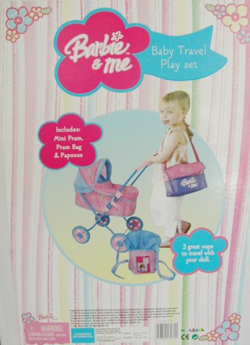 Barbie & Me - Mini Pram Baby Travel Play Set
