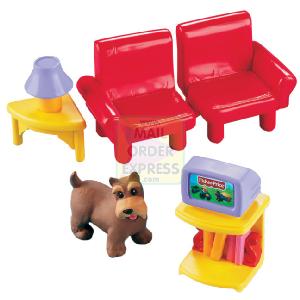 HALSALL - MATTEL Fisher Price My First Doll House Living Room Furniture
