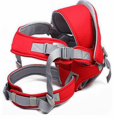 Hanlin Red Front &Back 6in 1 Baby Infant Carrier Backpack Sling Newborn Pouch Wrap