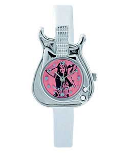 hannah montana Girls Silver Guitar Watch