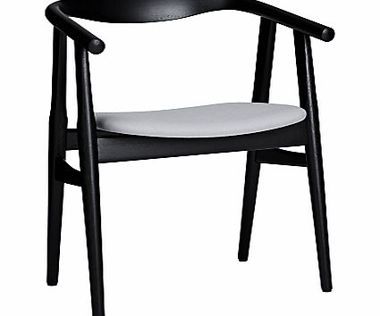 Hans Wegner The ``U`` Chair, Black/Fabric
