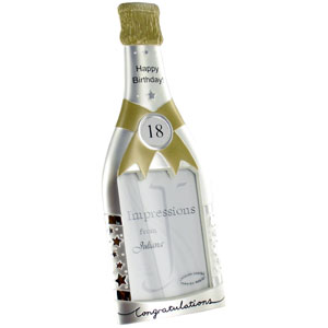 18th Champagne Bottle Photo Frame