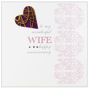 Happy Anniversary Wonderful Wife Card