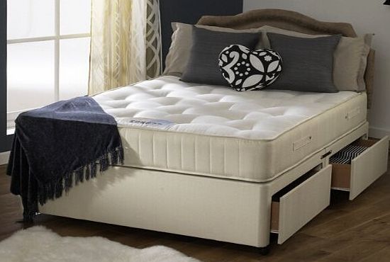 Happy Beds Divan Bed Set Ortho Royale Orthopaedic Mattress 4 Drawers 5 King Size 150 x 200 cm