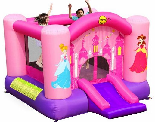 Happy Hop Pink Princess Bouncy Castle and Slide
