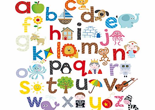 Happy Spaces Alphabet from A to Z Canvas Print