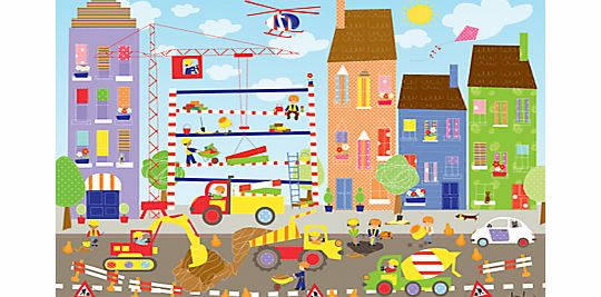 Happy Spaces Busy Building Site Canvas Print