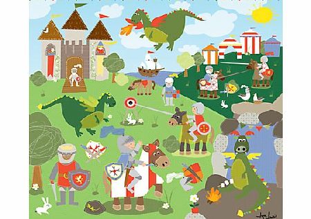 Happy Spaces Knights and Dragons Canvas Print
