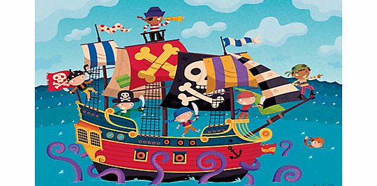 Happy Spaces Pirate Ship Canvas Print