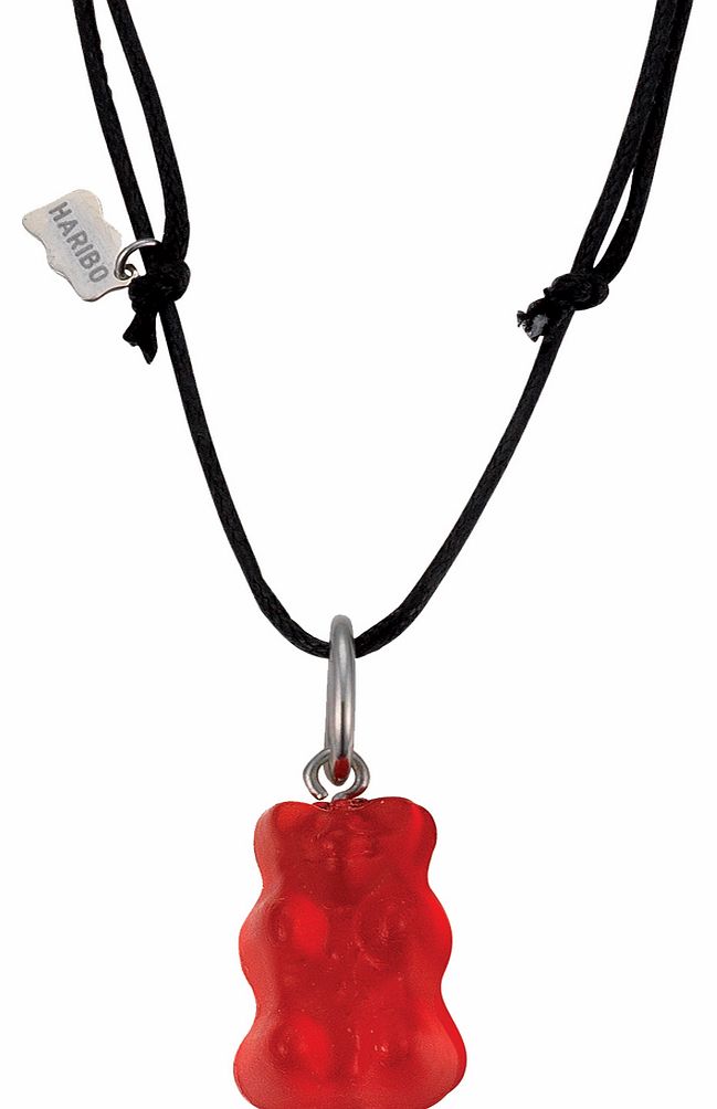 Black Cord Red Haribo Gummy Bear Necklace from