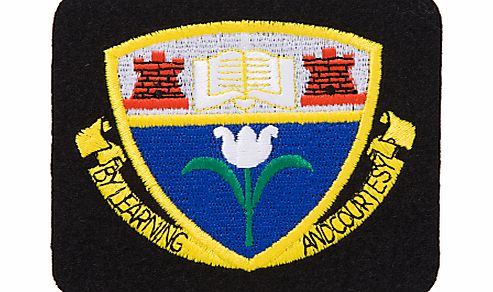 Harlaw Academy Unisex Blazer Badge, Black Multi