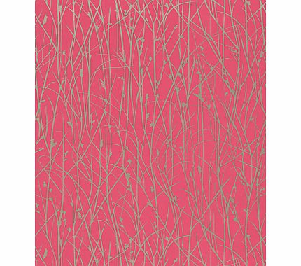 Harlequin Grasses Wallpaper, Pink / Pewter, 110154
