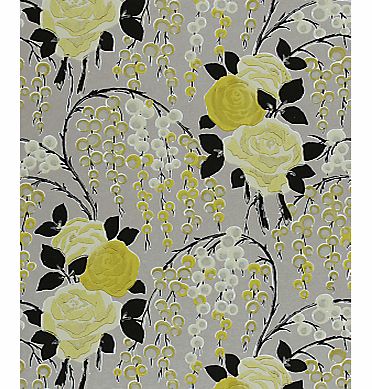 Iola Rose Wallpaper, Gold/Citrus 75022
