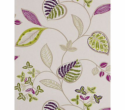 Harlequin Samara Wallpaper, Fennel/Cassis, 110040