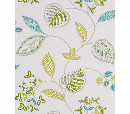 Harlequin Samara Wallpaper, Leaf/Teal, 110044
