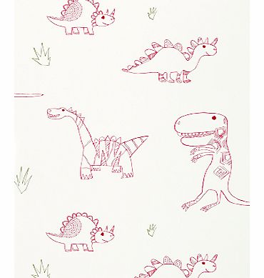 Harlequin Wallpaper, Jolly Jurassic 70525, Red