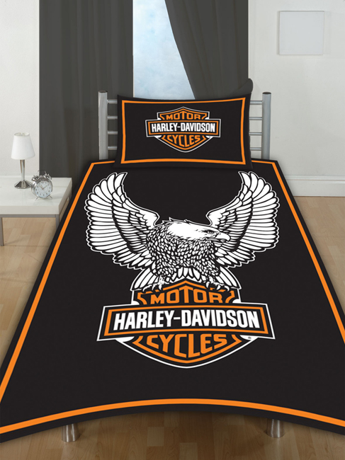 Harley Davidson Single Duvet Cover and Pillowcase Bedding