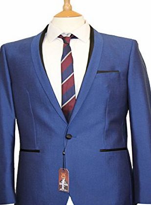 HARRY BROWN Mens harry brown blue 1 button slim fit prom suit 34S