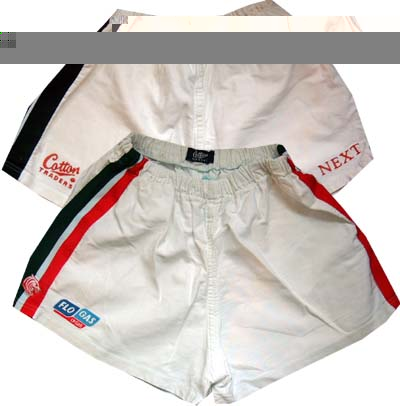 Ellis and#8211; Leicester Tigers match worn shorts and8211; 2005