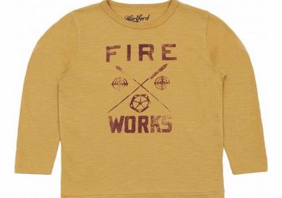 Fire Works t-shirt Ochre `4 years,8 years,10