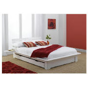 Hartford King Bed, Solid Pine White With Under