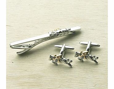 Harvey Makin Horse and Rider Cufflinks and Tie