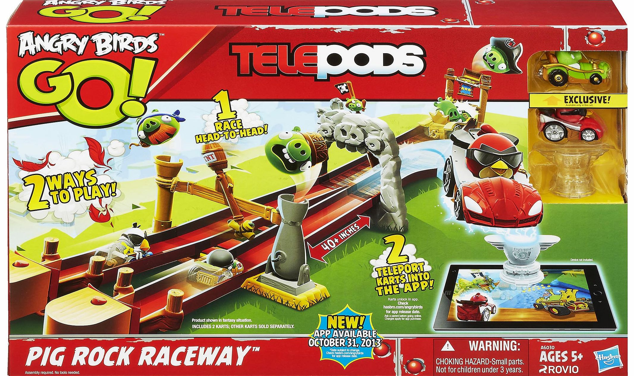Hasbro Angry Birds Go Pig Rock Raceway Set