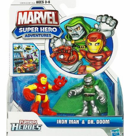 Hasbro Playskool Heroes Super Hero Figure Iron Man and Dr Doom (Pack of 2)